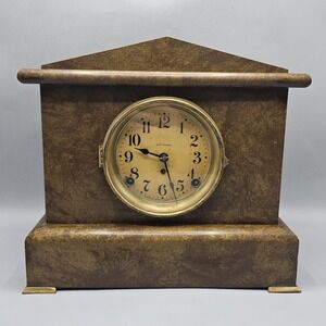 Antique Seth Thomas 1916 F Adamantine Mantel Clock No Key Parts/Repair